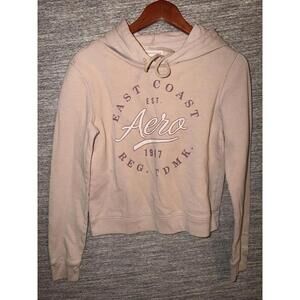 Aeropostale East Coast Aero Hoodie Sweatshirt Pink Women’s Small S Pullover 1987
